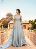 7108 ICE BLUE GLOSSY DESIGNER GEORGETTE LEHENGA - Asian Party Wear