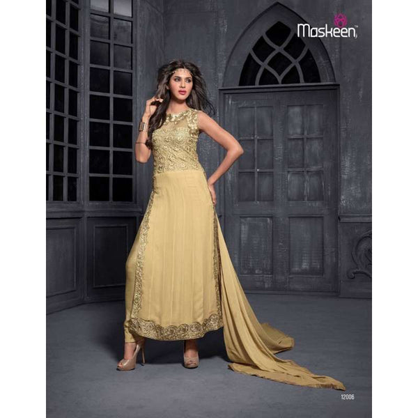 Gold MAISHA MASKEEN ADDICTION Designer Shalwar Suit - Asian Party Wear