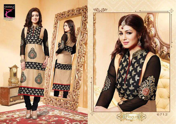 Golden and Black AYESHA TAKIA "BEGUM" PARTY WEAR SHALWAR KAMEEZ - Asian Party Wear