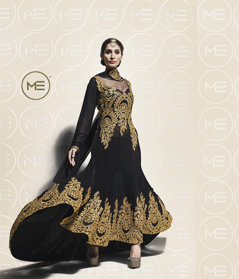 black colour anarkali dress Anarkali Suit