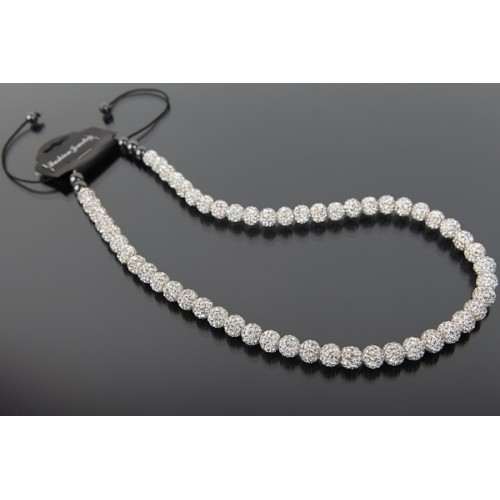 GORGEOUS NEW WHITE LONG SWAROVSKI CRYSTAL UNISEX NECKLACE - Asian Party Wear