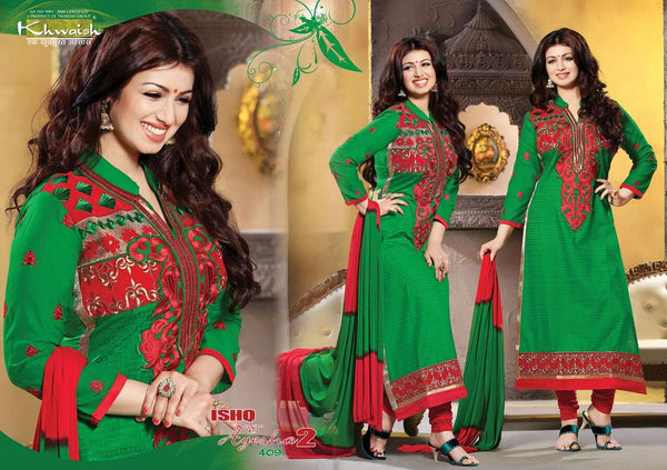 Green AYESHA TAKIA PARTY WEAR SHALWAR KAMEEZ - Asian Party Wear