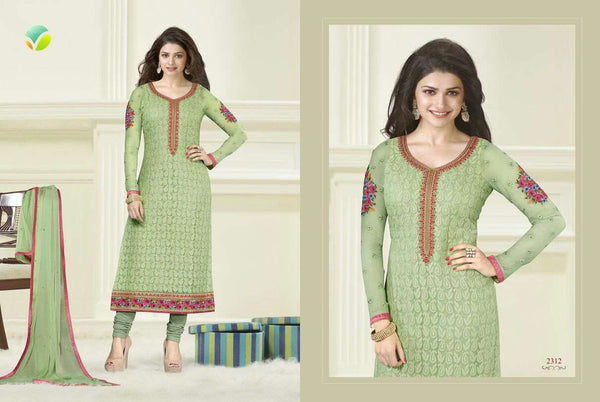 MINT GREEN KASEESH PARTY WEAR SHALWAR KAMEEZ - Asian Party Wear