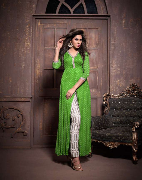 Green SENORA MASKEEN BY MAISHA PARTY WEAR SALWAR SUIT - Asian Party Wear