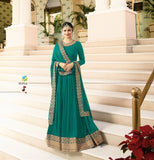 Green Floor Length Kaseesh Prachi Desai Anarakli Dress - Asian Party Wear