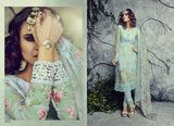 4002 MUMTAZ SAJAWAT MINT GREEN SALWAR KAMEEZ - Asian Party Wear