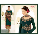 H5409 Dark Green HEER KIMORA WEDDING WEAR - Asian Party Wear