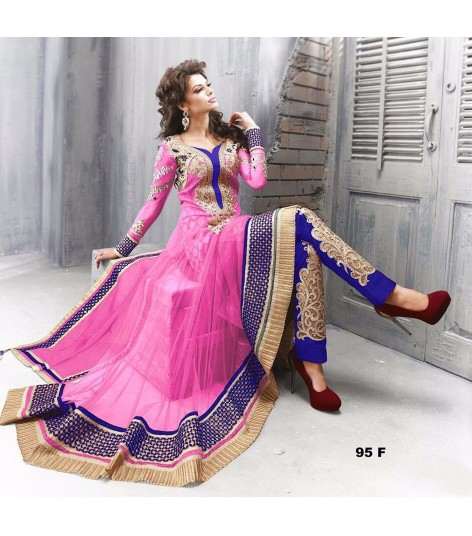 Heidi Pink Zoya Style Designer Suit - Asian Party Wear