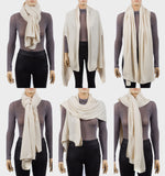 Beige Multi Way Knit Shawl Wrap - Asian Party Wear