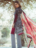 FM18 MAROON AND BLACK READYMADE KAREENA KAPOOR STYLISH READY MADE LAWN SUIT - Asian Party Wear