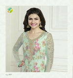 K3577 MINT GREEN KASEESH PRACHI-16 GEORGETTE SALWAR KAMEEZ - Asian Party Wear