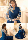 88004 ROYAL BLUE LT NITYA PARTY WEAR ANARKALI SUIT - Asian Party Wear