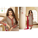 K2764 Brown Kaseesh Elegant PRACHI Shalwar Kameez Suit - Asian Party Wear