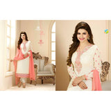 Cream Indian Designer Part Wear Salwar Suit - Asian Party Wear