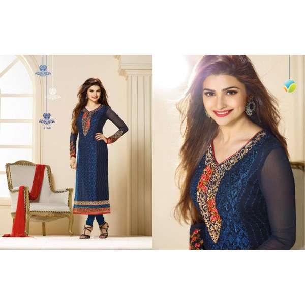 K2768 Blue Kaseesh Elegant Stylish PRACHI Shalwar Kameez Dress - Asian Party Wear