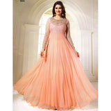 K2944 Peach KASEESH PRACHI Anarkali Wear - Asian Party Wear