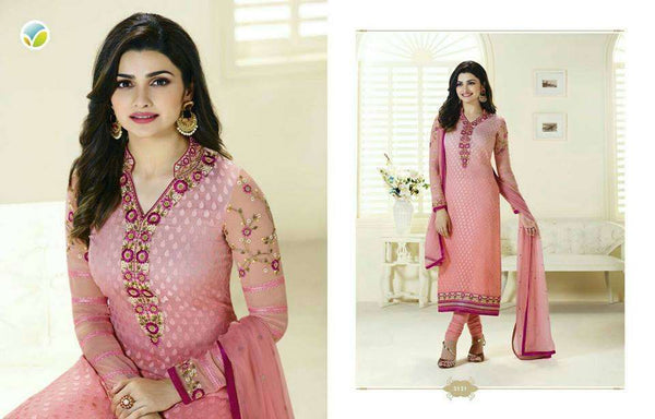 K3121 PINK KASEESH PRACHI MAGICAL BRASSO SUIT - Asian Party Wear