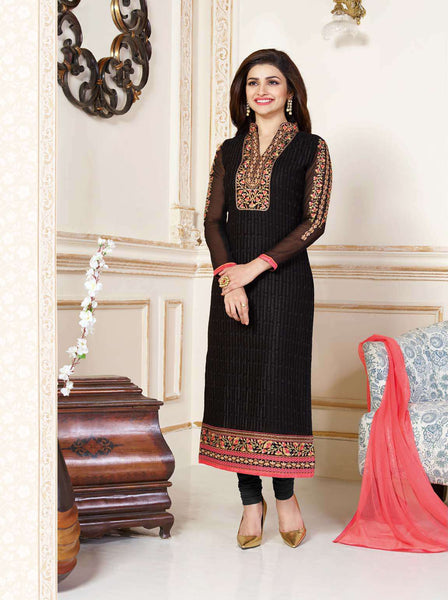 K3304 BLACK KASEESH PRACHI-15 PARTY WEAR SALWAR KAMEEZ SUIT - Asian Party Wear