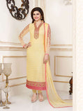 K3305 YELLOW KASEESH PRACHI-15 PARTY WEAR SALWAR KAMEEZ SUIT - Asian Party Wear