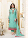 K3307 TURQUOISE KASEESH PRACHI-15 PARTY WEAR SALWAR KAMEEZ SUIT - Asian Party Wear