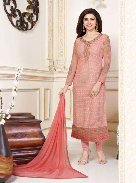 K3309 PEACH KASEESH PRACHI-15 PARTY WEAR SALWAR KAMEEZ SUIT - Asian Party Wear