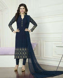 K3575 BLUE KASEESH PRACHI-16 GEORGETTE SALWAR KAMEEZ - Asian Party Wear