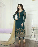 K3579 GREEN KASEESH PRACHI-16 GEORGETTE SALWAR KAMEEZ - Asian Party Wear