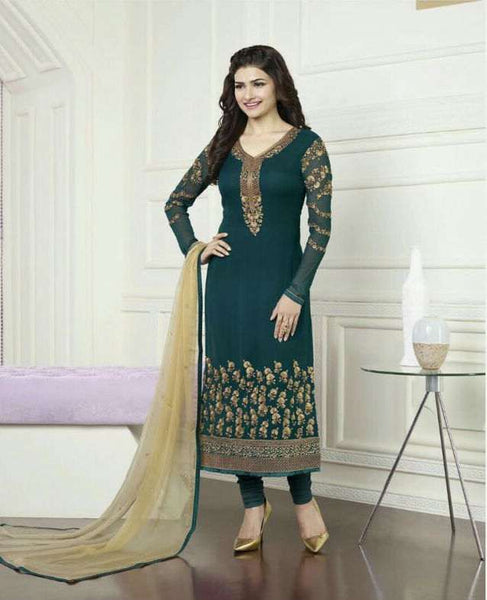 K3579 GREEN KASEESH PRACHI-16 GEORGETTE SALWAR KAMEEZ - Asian Party Wear