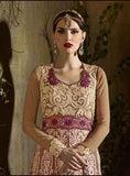 8103 PINK AND BROWN KARMA TRENDS ANARKALI DRESS - Asian Party Wear