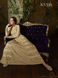 8107 CREAM KARMA TRENDS ANARKALI DRESS - Asian Party Wear