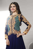 K3931 NAVY BLUE KASEESH PRACHI DESIGNER ANARKALI SUIT - Asian Party Wear