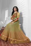 K3935 MENDHI GREEN EID PARTY ANARKALI SUIT - Asian Party Wear