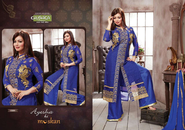 KH1508 BLUE AYESHA TAKIA MUSKAN SALWAR KAMEEZ SUIT - Asian Party Wear