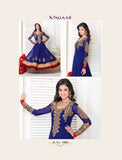 5004 SAPPHIRE BLUE KHWAAB BEST SELLER ANARKALI SUIT - Asian Party Wear