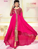 L19004 PINK LAVINA HEAVY EMBRIODERD DESIGNER DRESS - Asian Party Wear