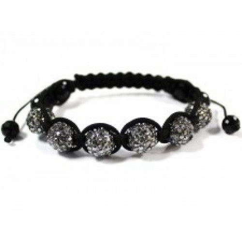 CRYSTAL UNISEX GREY BALL BRACELETS - Asian Party Wear