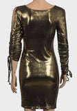 Gold Shimmer Party Dress - Asian Party Wear