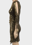 Gold Shimmer Party Dress - Asian Party Wear