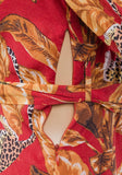 Cinnamon Stick Leopard & Leaves Printed Maxi - Asian Party Wear