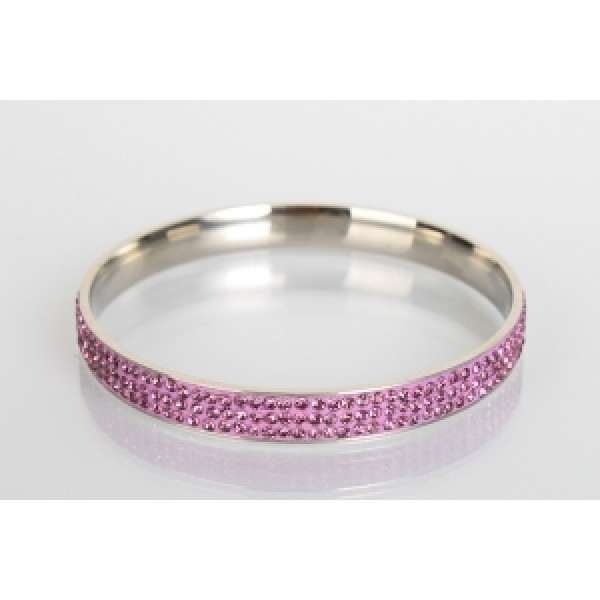 Light Purple Crystal Shamballa Bangle - Asian Party Wear