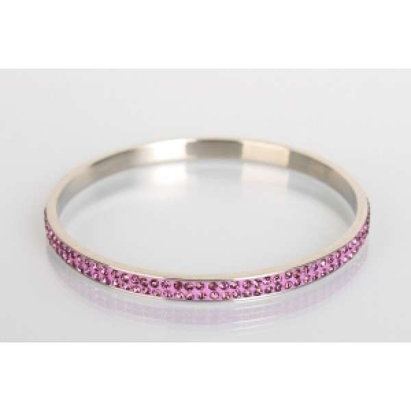 Light Purple Crystal Shamballa Bangle - Asian Party Wear