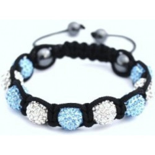 BLUE AND WHITE CHILDREN CRYSTAL BALL BRACELET - Asian Party Wear