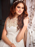 3204 WHITE MAISHA LAVISH 2 PARTY WEAR SUIT - Asian Party Wear