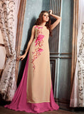 3208 SKIN AND PINK MAISHA LAVISH 2 PARTY WEAR SUIT - Asian Party Wear