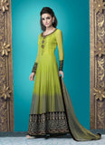 M16002 MEHAK GREEN GEORGETTE SALWAR KAMEEZ - Asian Party Wear