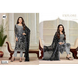 Grey Pakistani Designer Embroidered Salwar Suit - Asian Party Wear