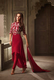 3503 RED MAISHA MASKEEN ASTER PARTY WEAR SUIT - Asian Party Wear