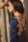 3505 NAVY BLUE AND GOLD MAISHA MASKEEN ASTER PARTY WEAR SUIT - Asian Party Wear