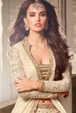 3506 WHITE MAISHA MASKEEN ASTER PARTY WEAR SUIT - Asian Party Wear