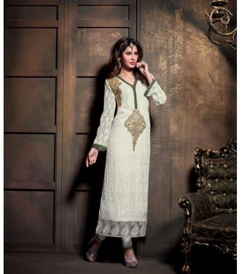 MA2106 Brilliant White DEBONAIR WITH MASKEEN WEDDING WEAR DESIGNER DRESS - Asian Party Wear